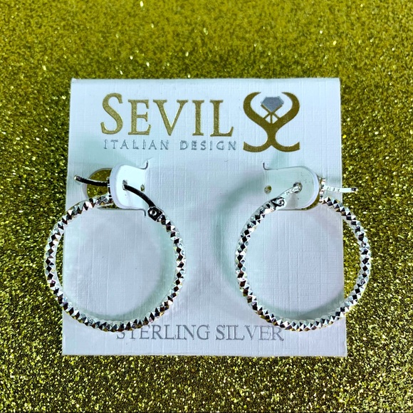 Sevil Italian Design Hoop Earrings - Picture 8 of 8